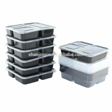 3 Compartment Food Grade Meal Prep Storage Containers Bento Box BPA Free Stackable Reusable